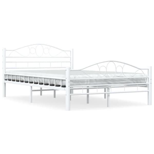 vidaXL Seng/Sengeramme hvit metall 120x200 cm change1