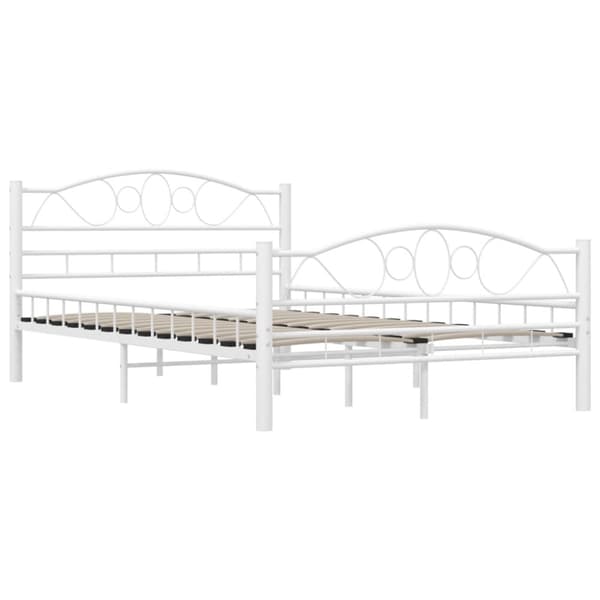 vidaXL Seng/Sengeramme hvit metall 120x200 cm change1