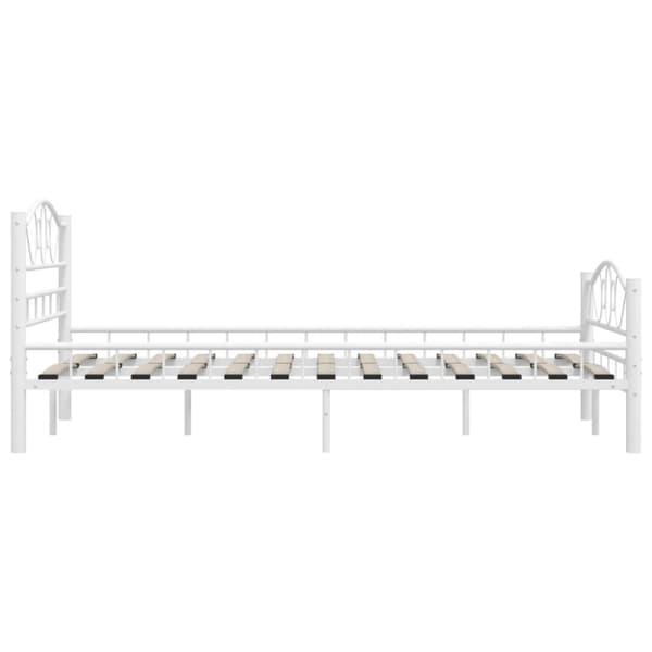 vidaXL Seng/Sengeramme hvit metall 120x200 cm change1