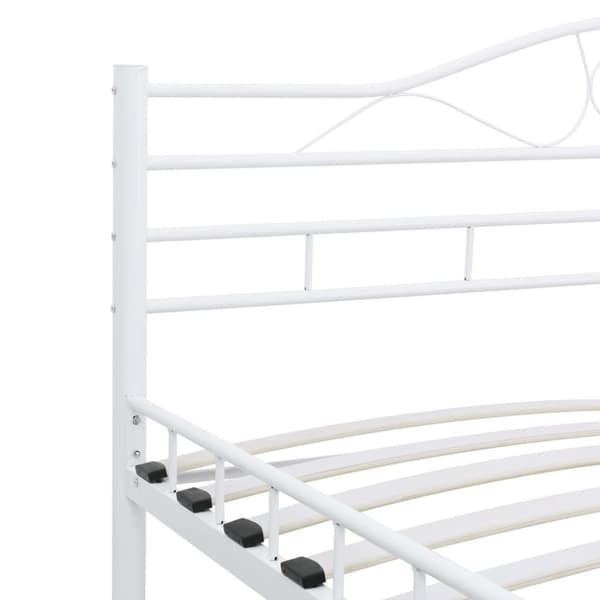 vidaXL Seng/Sengeramme hvit metall 120x200 cm change1