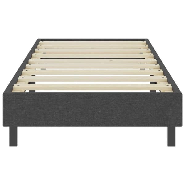 vidaXL Resårsäng mörkgrå tyg 80x200 cm