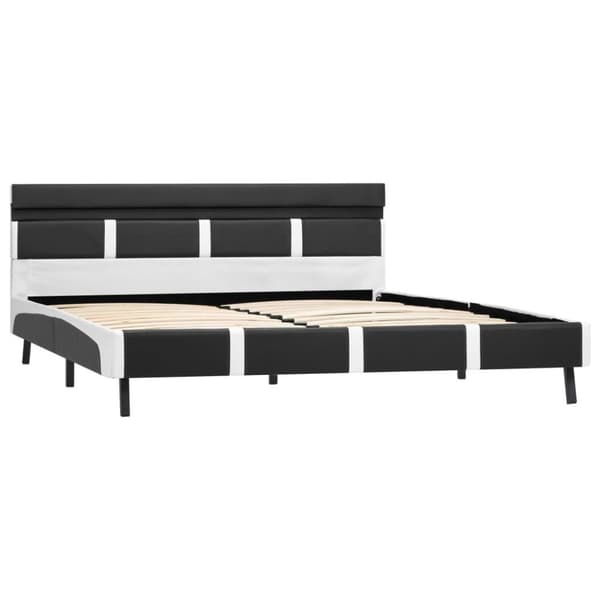 vidaXL sengestel med LED 160 x 200 cm kunstlæder grå change1