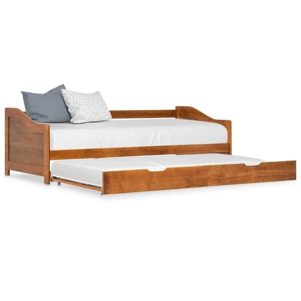 vidaXL Bäddsoffa ram furu honungsbrun 90x200 cm