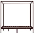 Miniatyrbilde 3 av 7: vidaXL Himmelsengeramme mørkebrun heltre furu 120x200 cm change1