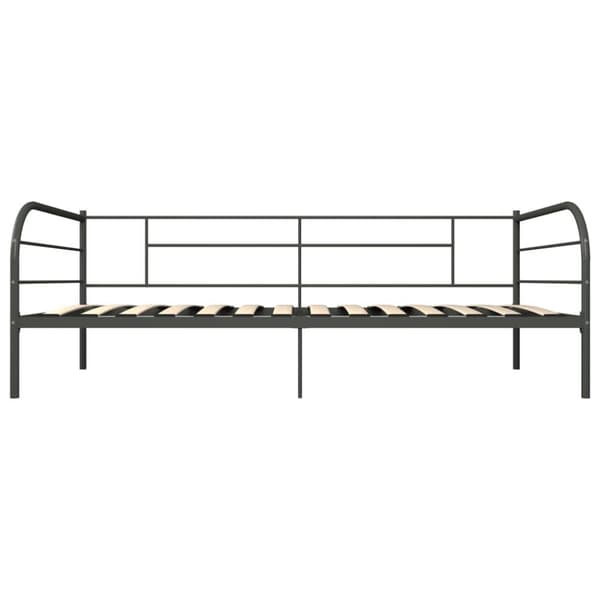 vidaXL Päivävuoteenrunko harmaa metalli 90x200 cm