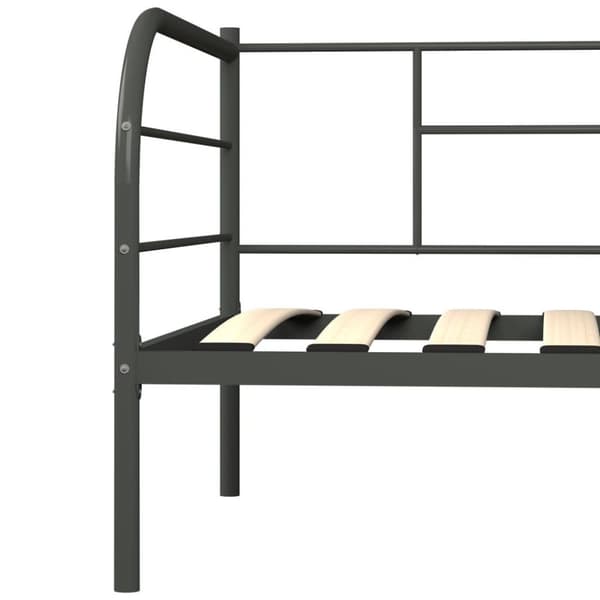 vidaXL Päivävuoteenrunko harmaa metalli 90x200 cm