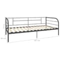 Pikkukuva 8 / 9: vidaXL Päivävuoteenrunko harmaa metalli 90x200 cm