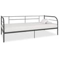 Pikkukuva 9 / 9: vidaXL Päivävuoteenrunko harmaa metalli 90x200 cm
