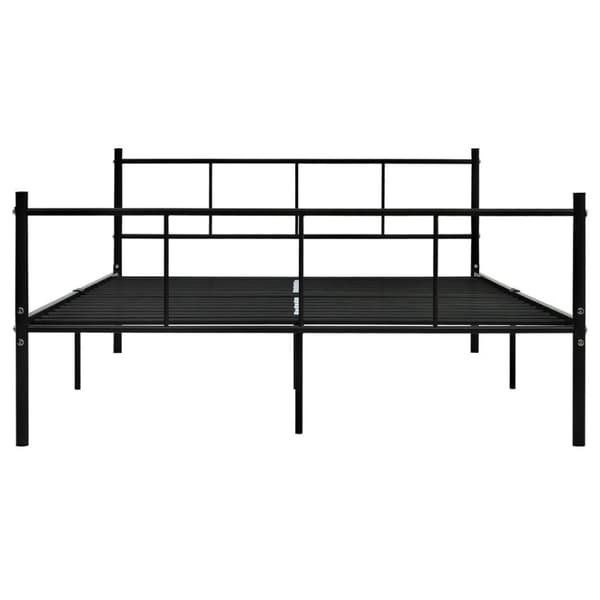 vidaXL Sängram svart metall 120x200 cm