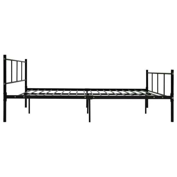 vidaXL Sängram svart metall 120x200 cm