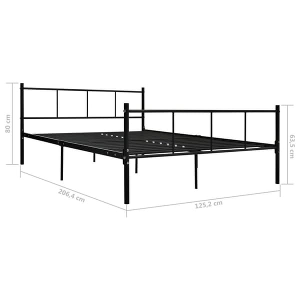 vidaXL Sängram svart metall 120x200 cm