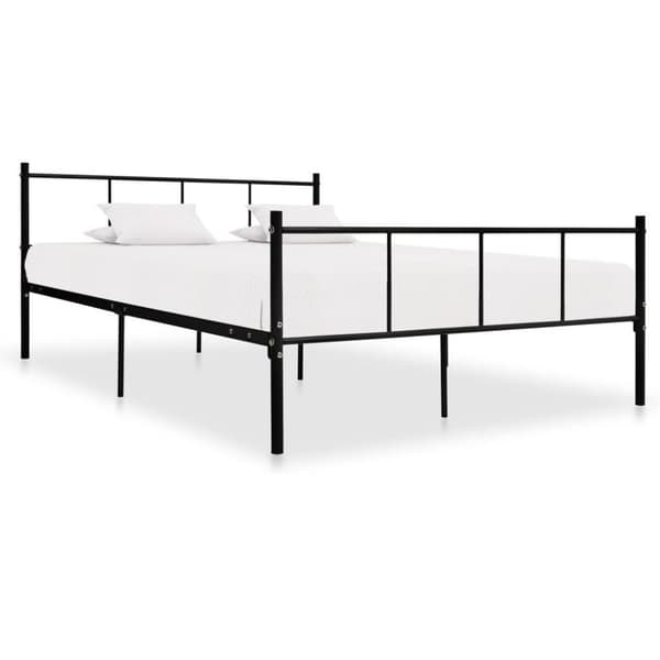 vidaXL Sängram svart metall 120x200 cm