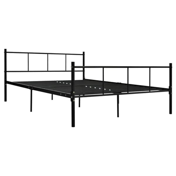 vidaXL Sängram svart metall 120x200 cm