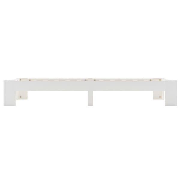 vidaXL Sängram utan madrass vit massiv furu 90x200 cm