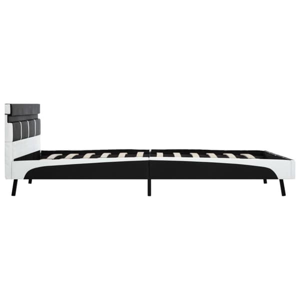 vidaXL sengeramme med LED uden madras 140x200 cm kunstlæder sort change1