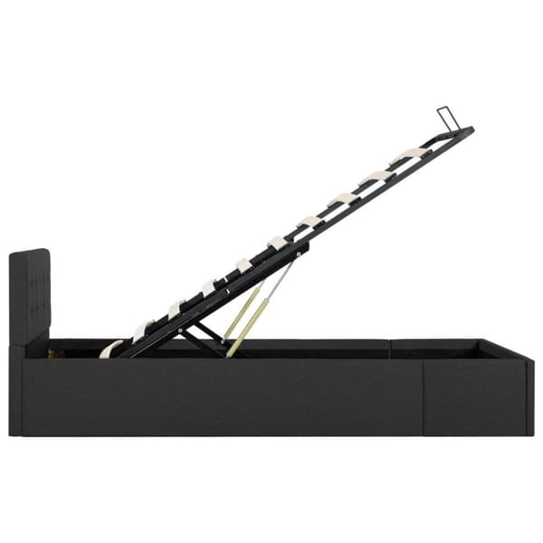 vidaXL hydraulisk opbevaringsseng 90 x 200 stof mørkegrå