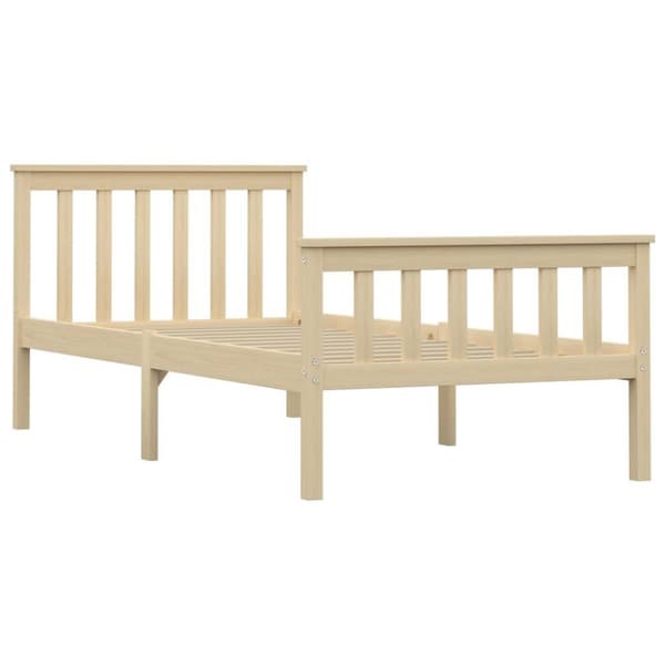 vidaXL Seng/Sengeramme naturlig heltre furu 100x200 cm change1