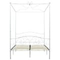 Miniatyrbilde 3 av 6: vidaXL Himmelsengeramme hvit metall 140x200 cm change1