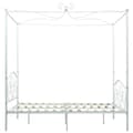Miniatyrbilde 4 av 6: vidaXL Himmelsengeramme hvit metall 140x200 cm change1
