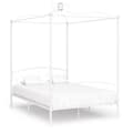Miniatyrbilde 6 av 6: vidaXL Himmelsengeramme hvit metall 140x200 cm change1