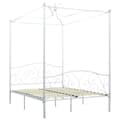 Miniatyrbilde 2 av 6: vidaXL Himmelsengeramme hvit metall 140x200 cm change1