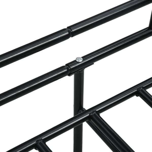 vidaXL Ram till dagbädd svart metall 90x200 cm