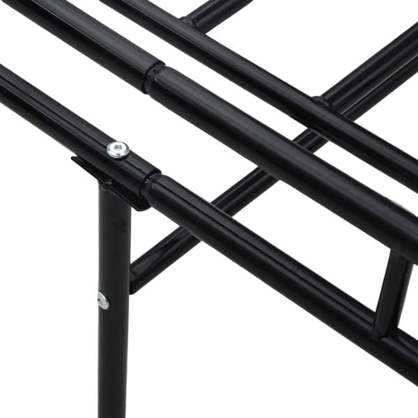 vidaXL Ram till dagbädd svart metall 90x200 cm