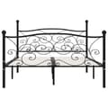 Miniatyrbillede 3 af 5: vidaXL sengestel med lamelbund 140 x 200 cm metal sort change1