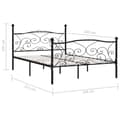 Miniatyrbillede 5 af 5: vidaXL sengestel med lamelbund 140 x 200 cm metal sort change1