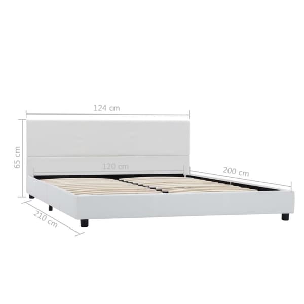 vidaXL sengestel 120x200 cm kunstlæder hvid change1