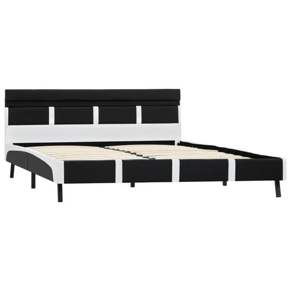 vidaXL sengestel med LED 160 x 200 cm kunstlæder sort change1