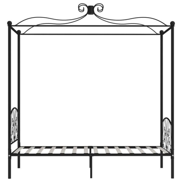 vidaXL Himmelsengeramme svart metall 100x200 cm change1