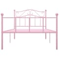 Miniatyrbild 3 av 7: vidaXL Sängram rosa metall 90x200 cm