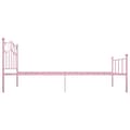 Miniatyrbild 4 av 7: vidaXL Sängram rosa metall 90x200 cm