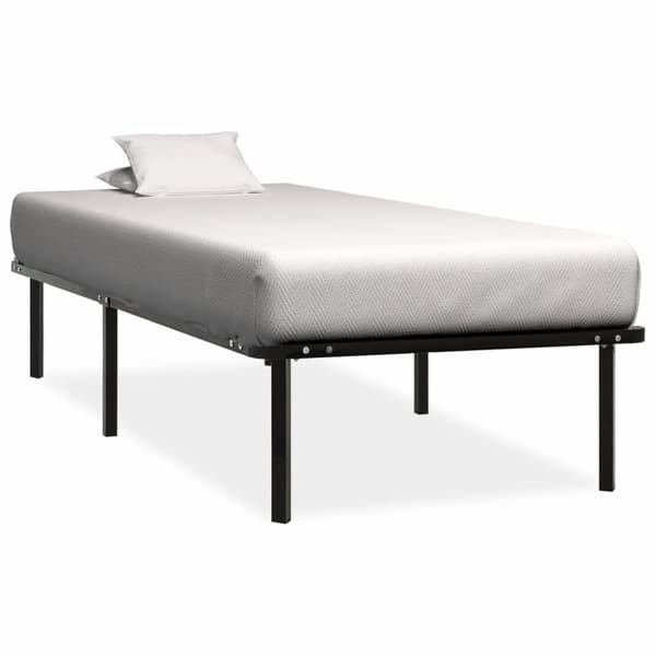 vidaXL Seng/Sengeramme svart metall 90x200 cm change1