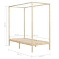 Miniatyrbilde 7 av 9: vidaXL Himmelsengeramme heltre furu 90x200 cm change1