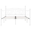 Miniatyrbillede 3 af 5: vidaXL sengestel med lamelbund 160 x 200 cm metal hvid change1