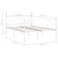 Miniatyrbillede 5 af 5: vidaXL sengestel med lamelbund 160 x 200 cm metal hvid change1