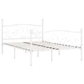 Miniatyrbillede 2 af 5: vidaXL sengestel med lamelbund 160 x 200 cm metal hvid change1