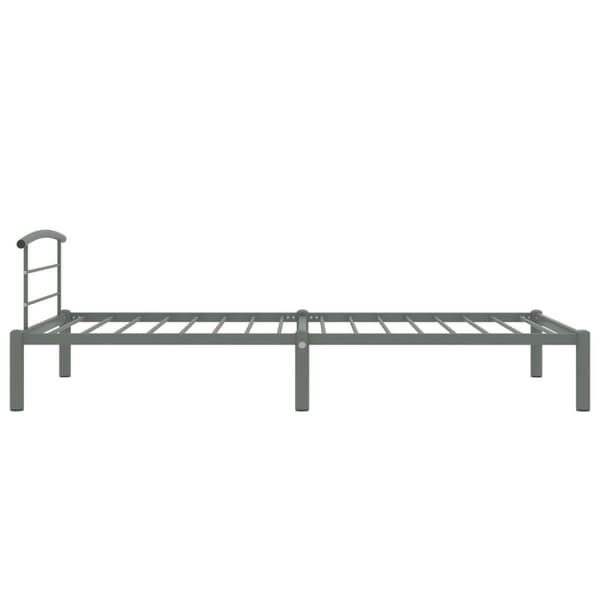 vidaXL Seng/Sengeramme grå metall 90x200 cm change1
