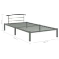 Miniatyrbilde 7 av 7: vidaXL Seng/Sengeramme grå metall 90x200 cm change1