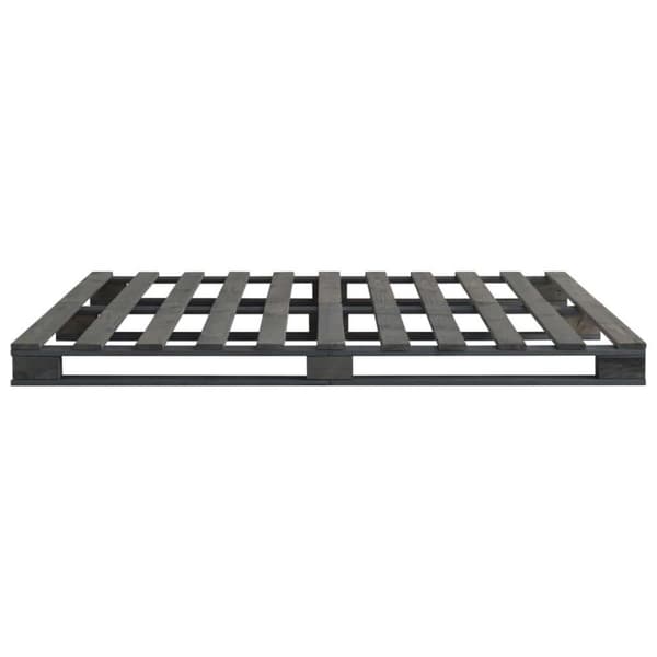 vidaXL palleseng massivt fyrretræ 140 x 200 cm grå