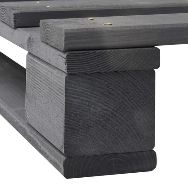 vidaXL palleseng massivt fyrretræ 140 x 200 cm grå
