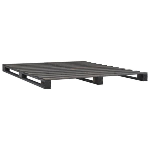 vidaXL palleseng massivt fyrretræ 140 x 200 cm grå