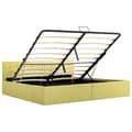 Miniatyrbillede 5 af 11: vidaXL hydraulisk opbevaringsseng 180x200 cm stof limegul
