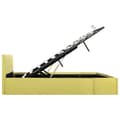 Miniatyrbillede 6 af 11: vidaXL hydraulisk opbevaringsseng 180x200 cm stof limegul