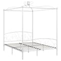 Miniatyrbilde 2 av 5: vidaXL Himmelsengeramme hvit metall 160x200 cm change1