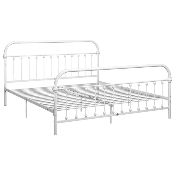 vidaXL sengestel 180x200 cm metal hvid change1