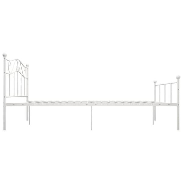 vidaXL Seng/Sengeramme hvit metall 120x200 cm change1