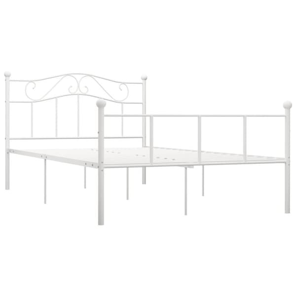 vidaXL Seng/Sengeramme hvit metall 120x200 cm change1